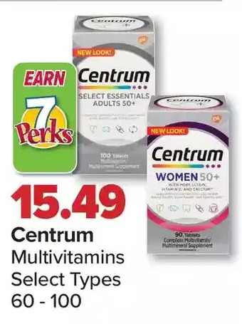 PharmaChoice Centrum multivitamins offer