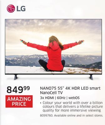 The Source Lg nano75 55" 4k hdr led smart nanocell tv offer