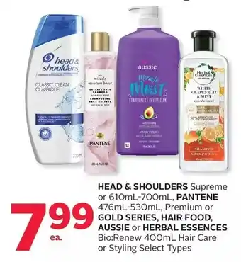 Rexall Head & shoulder supreme or, pantene, premiun or gold series, hair food, aussie or herbal essences bio:renew hair care or styl offer