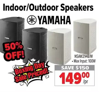2001 Audio Video Yamaha indoor/outdoor speakers offer