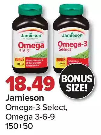 PharmaChoice Jamieson omega-3, omega 3-6-9 offer