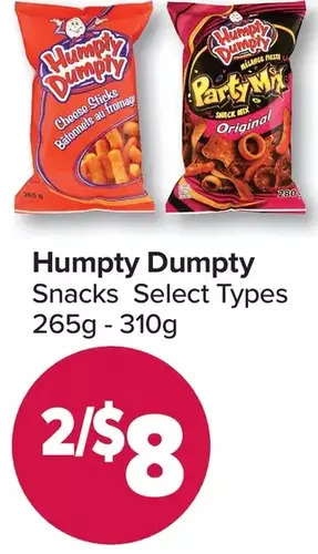 PharmaChoice Humpty dumpty snacks offer