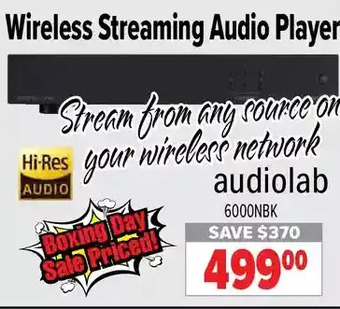 2001 Audio Video Wireless streaming audio player offer