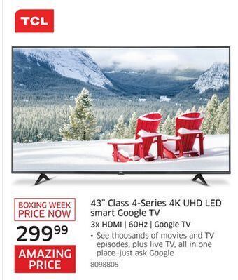 The Source Tcl 43" class 4-series 4k uhd led smart google tv offer