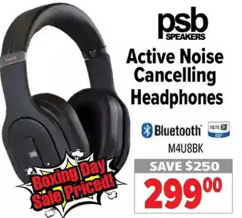 2001 Audio Video Psb active noise cancelling headphones offer
