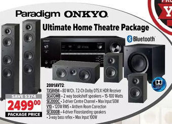 2001 Audio Video Paradigm | onkyo ultimate home theatre package offer