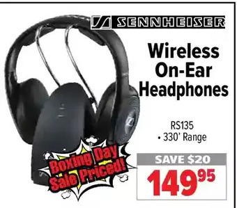 2001 Audio Video Sennheiser wireless on-ear headphones offer