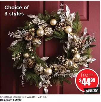 Kitchen Stuff Plus Christmas decorative wreath offer