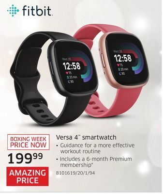 The Source Fitbit versa 4 smartwatch offer