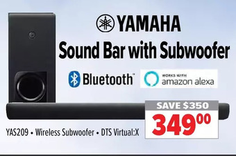 2001 Audio Video Yamaha sound bar with subwoofer offer