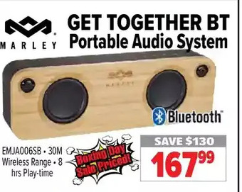 2001 Audio Video Marley get together bt portable audio system offer