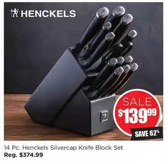 Kitchen Stuff Plus 14 pc. henckels silvercap knife block set offer