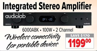 2001 Audio Video Audiolab integrated stereo amplifier offer