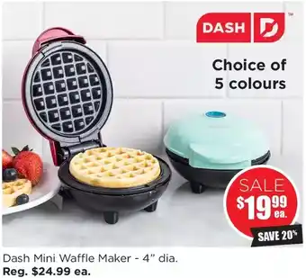 Kitchen Stuff Plus Dash mini waffle maker offer