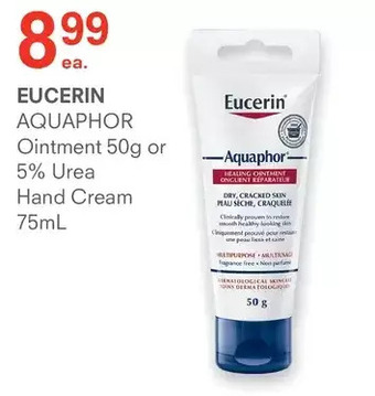 Guardian Pharmacy Eucerin aquaphor ointment or 5% urea hand cream offer