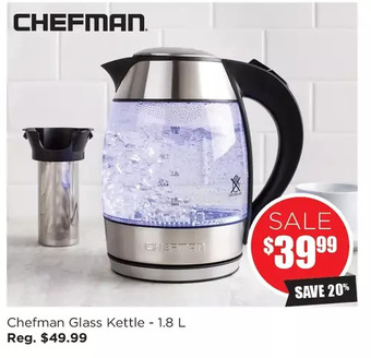 Kitchen Stuff Plus Chefman glass kettle offer