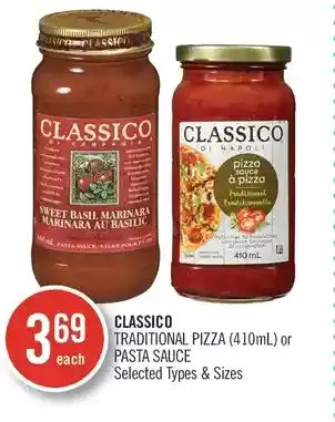 Shoppers Drug Mart Classico traditional pizza or pasta sauce offer