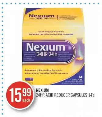 Shoppers Drug Mart Nexium 24hr acid reducer capsules offer