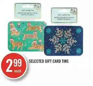 Shoppers Drug Mart Gift card tins offer