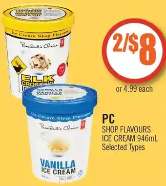 Shoppers Drug Mart Pc shop flavours ice cream offer