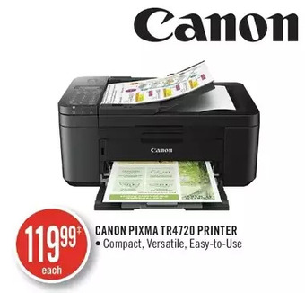 Shoppers Drug Mart Canon pixma tr4720 printer offer