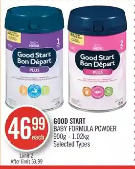 Shoppers Drug Mart Good start baby formula powder offer