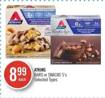 Shoppers Drug Mart Atkins bars or snacks offer
