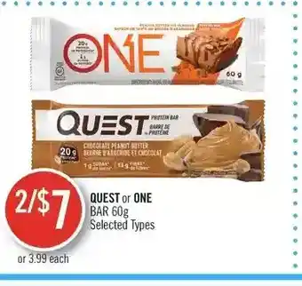 Shoppers Drug Mart Quest or one bar offer