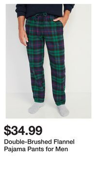 Old Navy Double-brushed flannel pajama pants for men offer