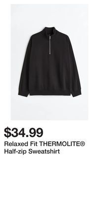 H&M Relaxed fit thermolite® half-zip sweatshirt offer