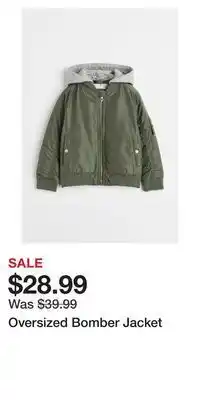 H&M Oversized bomber jacket offer