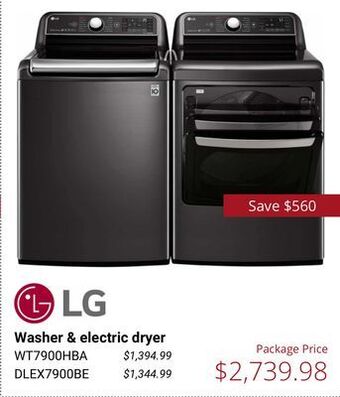 Canadian Appliance Source Lg washer & electric dryer offer