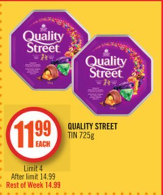 Shoppers Drug Mart Quality street tin offer