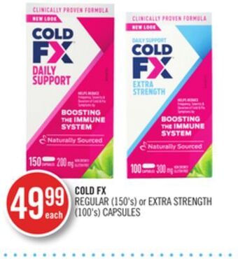 Shoppers Drug Mart Cold fx regular (150's) or extra strength (100's) capsules offer
