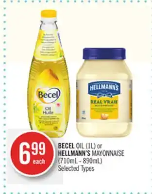 Shoppers Drug Mart Becel oil (1l) or hellmann's mayonnaise offer