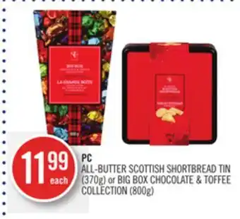 Shoppers Drug Mart Pc all-butter scottish shortbread tin (370g) or big box chocolate & toffee collection (800g) offer