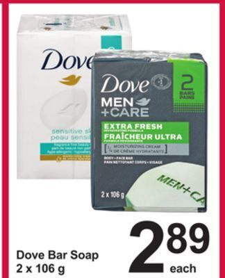 Pharmasave Dove bar soap offer