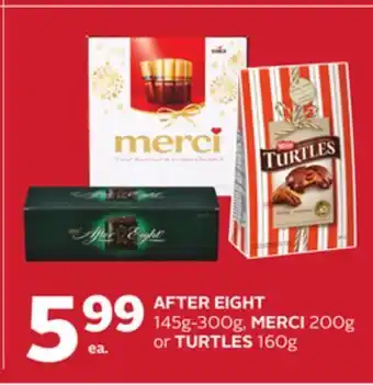 Rexall After eight 145g-300g, merci 200g or turtles 160g offer