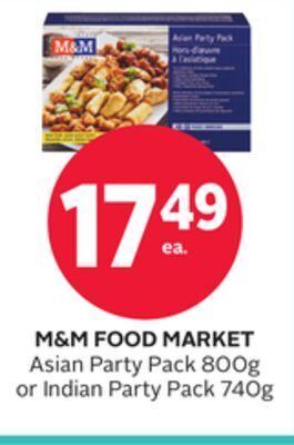 Rexall M & m food market asian party pack 800g or indian party pack 740g offer