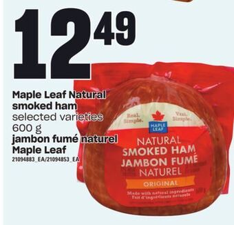 Independent City Market Maple leaf natural smoked ham, 600 g offer