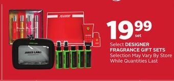 Rexall Select designer fragrance gift sets offer