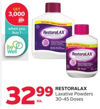Rexall Restoralax laxative powders 30-45 doses offer