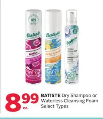 Rexall Batiste dry shampoo or waterless cleansing foam offer
