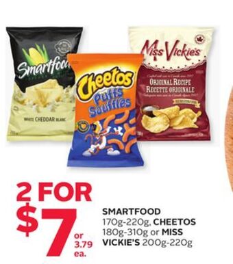 Rexall Smartfood 170g-220g, cheetos 180g-310g or miss vickie's 200g-220g offer