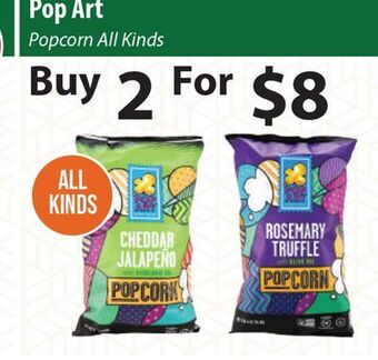 Healthy Planet Pop art popcorn offer