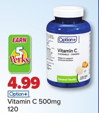 PharmaChoice Option+ vitamin c offer