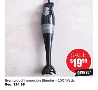 Kitchen Stuff Plus Brentwood immersion blender-200 watts offer