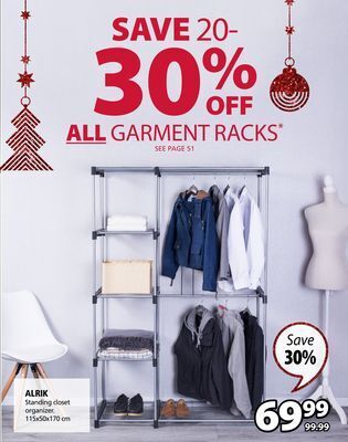 JYSK Alrik standing closet organizer offer