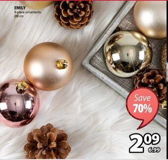 JYSK Emily 9-piece ornaments offer