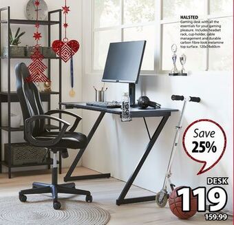 JYSK Halsted gaming desk offer